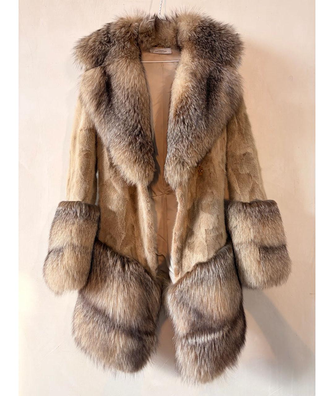 VERSACE Бежевая сетчатая шуба, фото 3