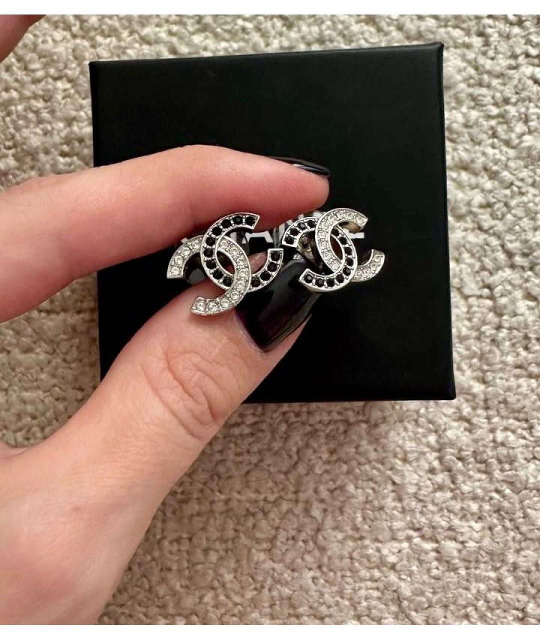 CHANEL Серебряные серьги, фото 3