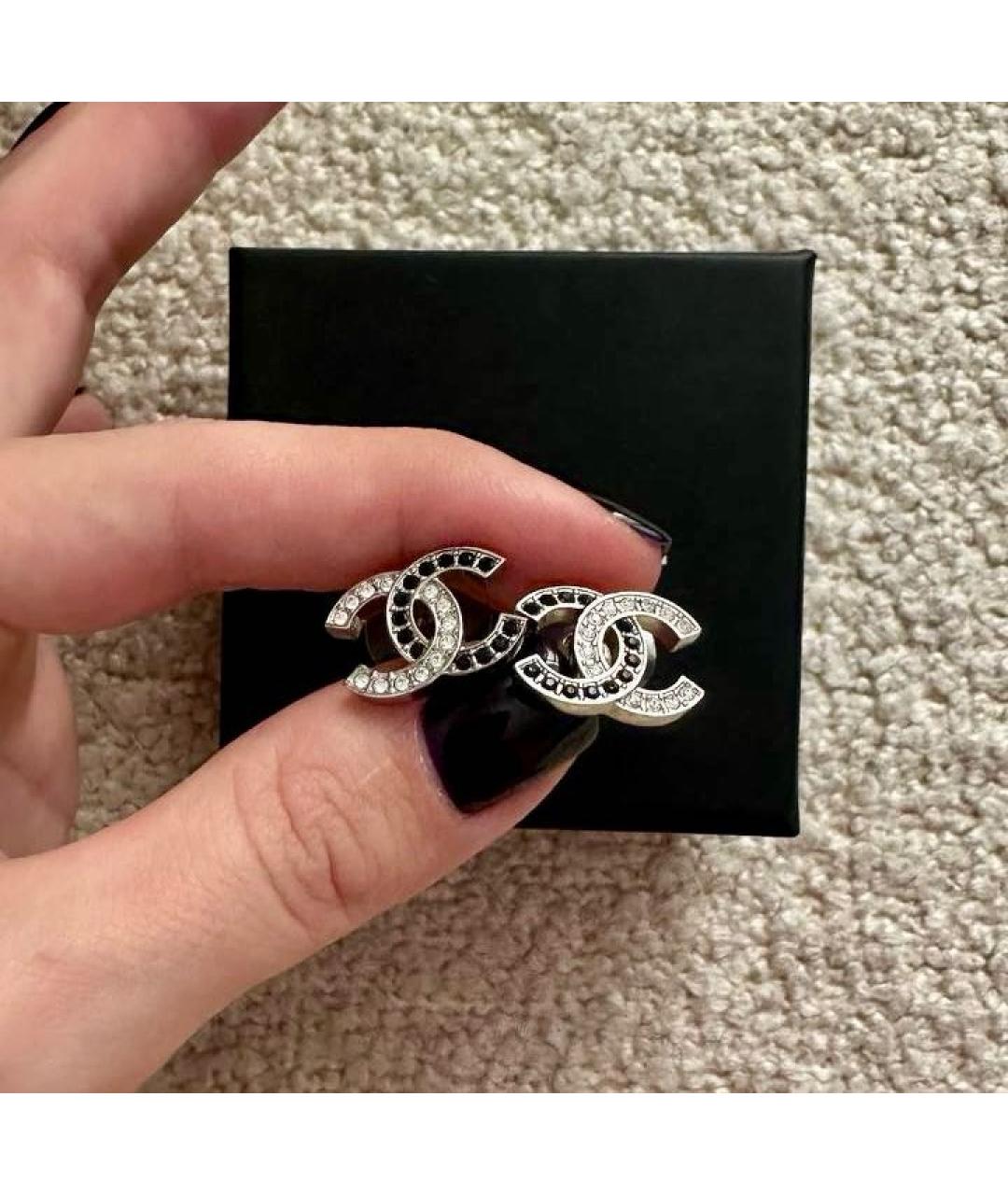 CHANEL Серебряные серьги, фото 2