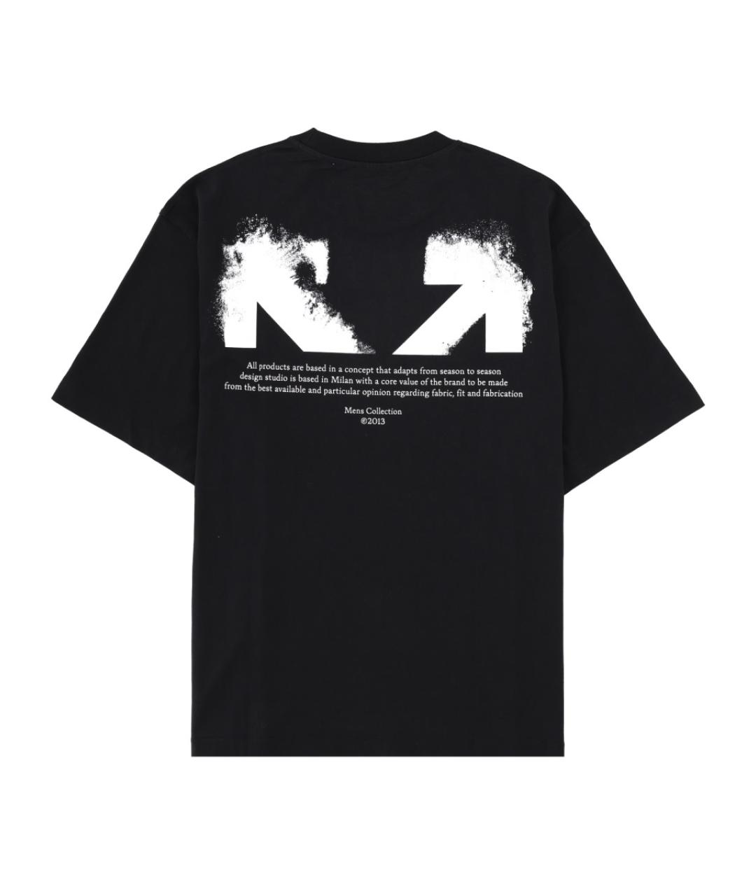 OFF-WHITE Черная хлопковая футболка, фото 2