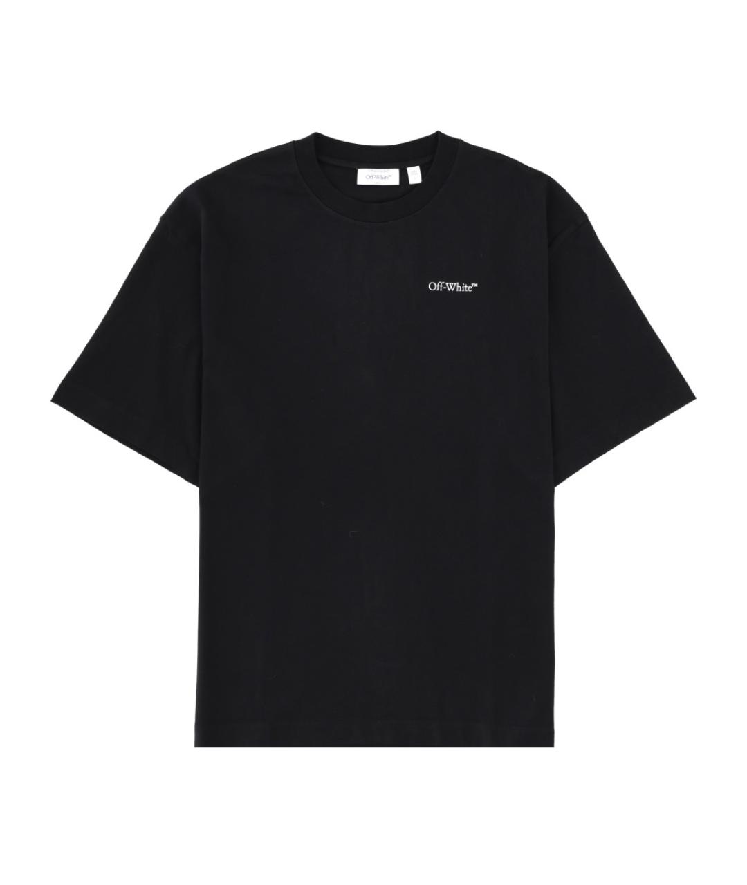 OFF-WHITE Черная хлопковая футболка, фото 1
