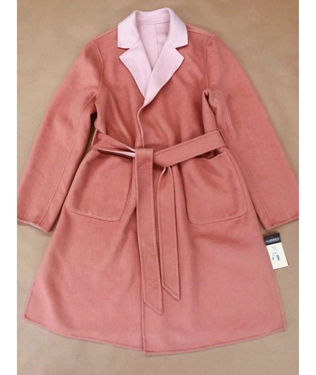 RALPH LAUREN Коралловое шерстяное пальто, фото 2