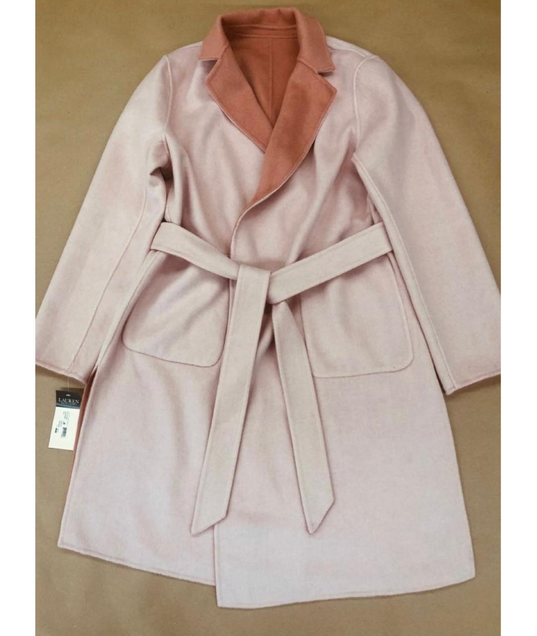 RALPH LAUREN Коралловое шерстяное пальто, фото 3