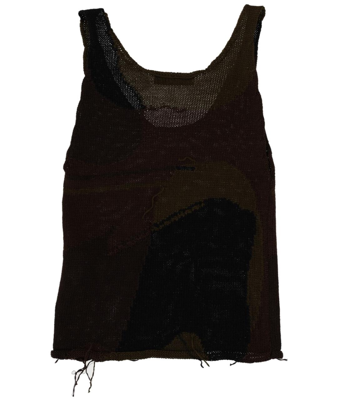 OUR LEGACY Коричневая хлопковая майка, фото 2