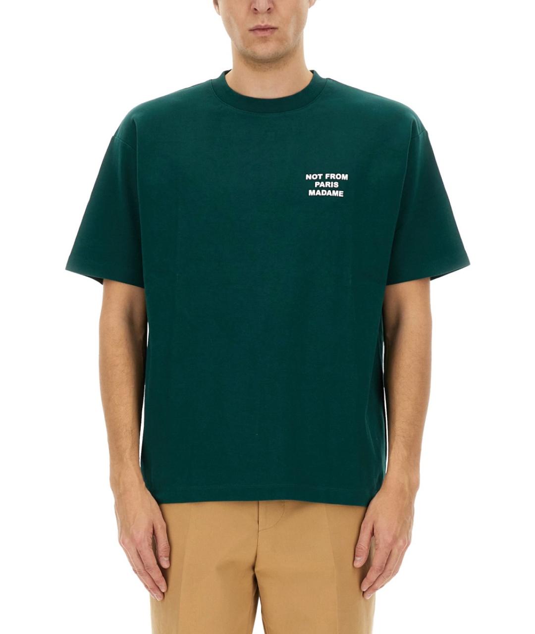 Drole de Monsieur Зеленая хлопковая футболка, фото 1