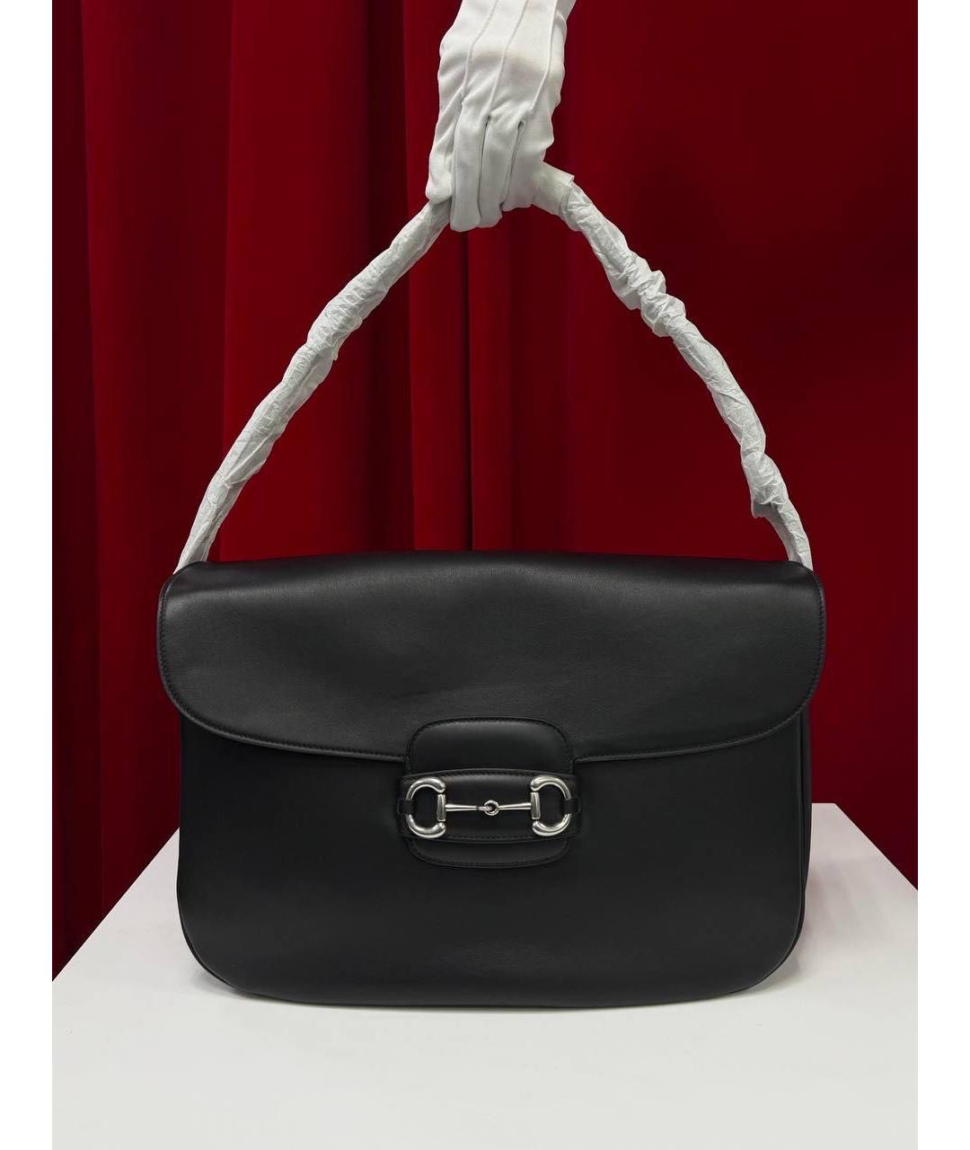 GUCCI Черная кожаная сумка на плечо, фото 4