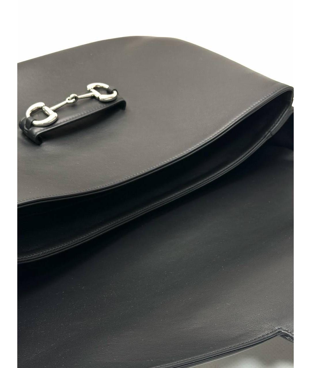 GUCCI Черная кожаная сумка на плечо, фото 3