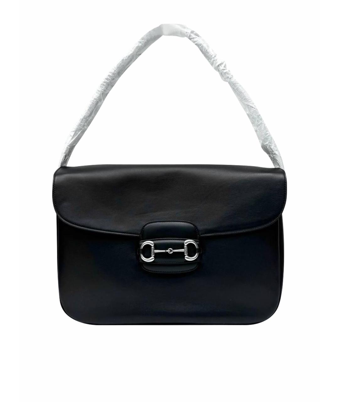 GUCCI Черная кожаная сумка на плечо, фото 1