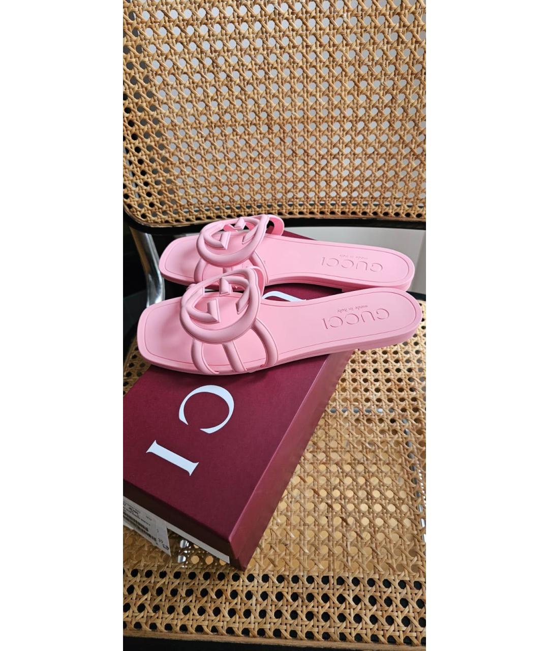 GUCCI Розовые шлепанцы, фото 2