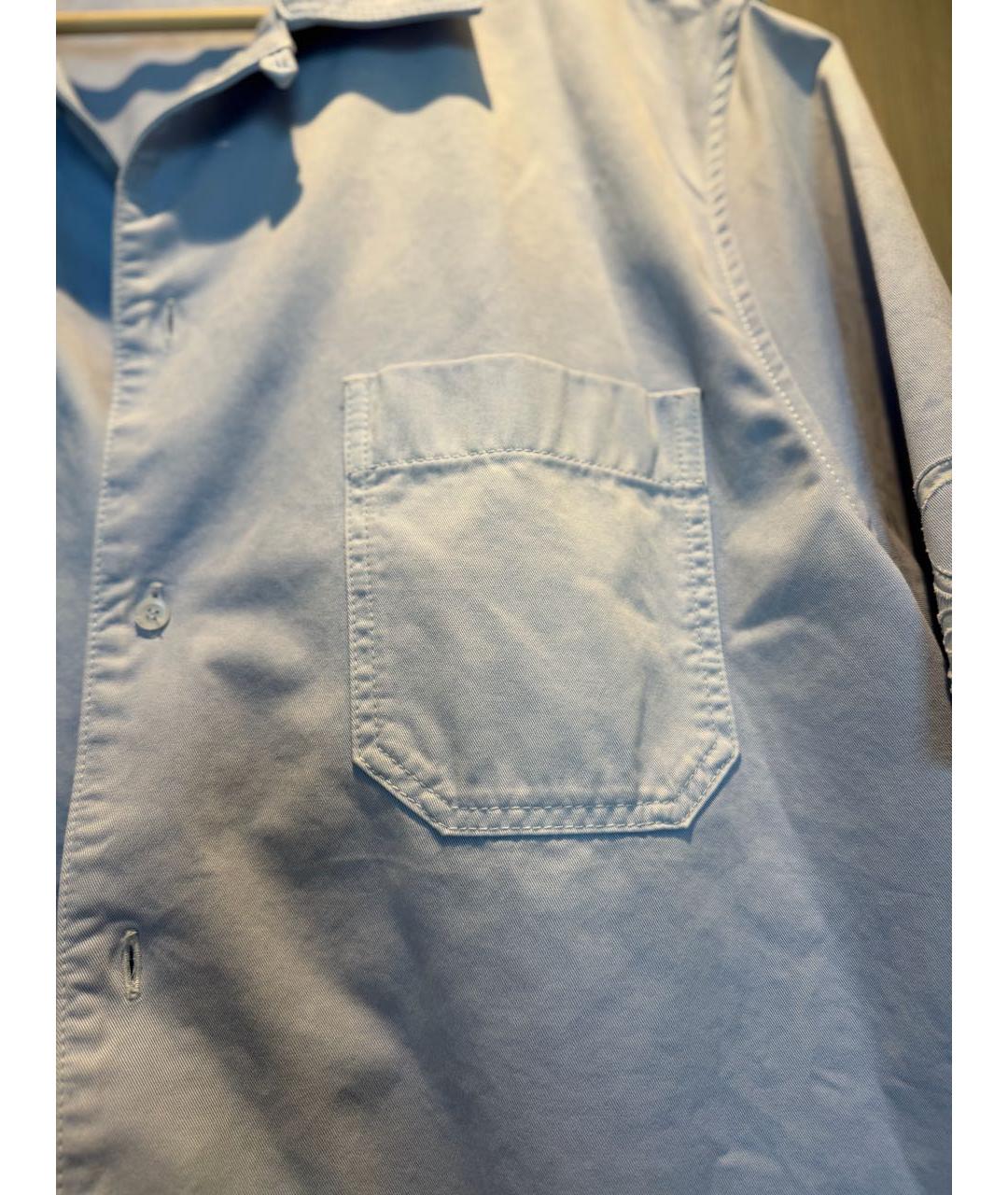 LOEWE Голубая хлопковая кэжуал рубашка, фото 6