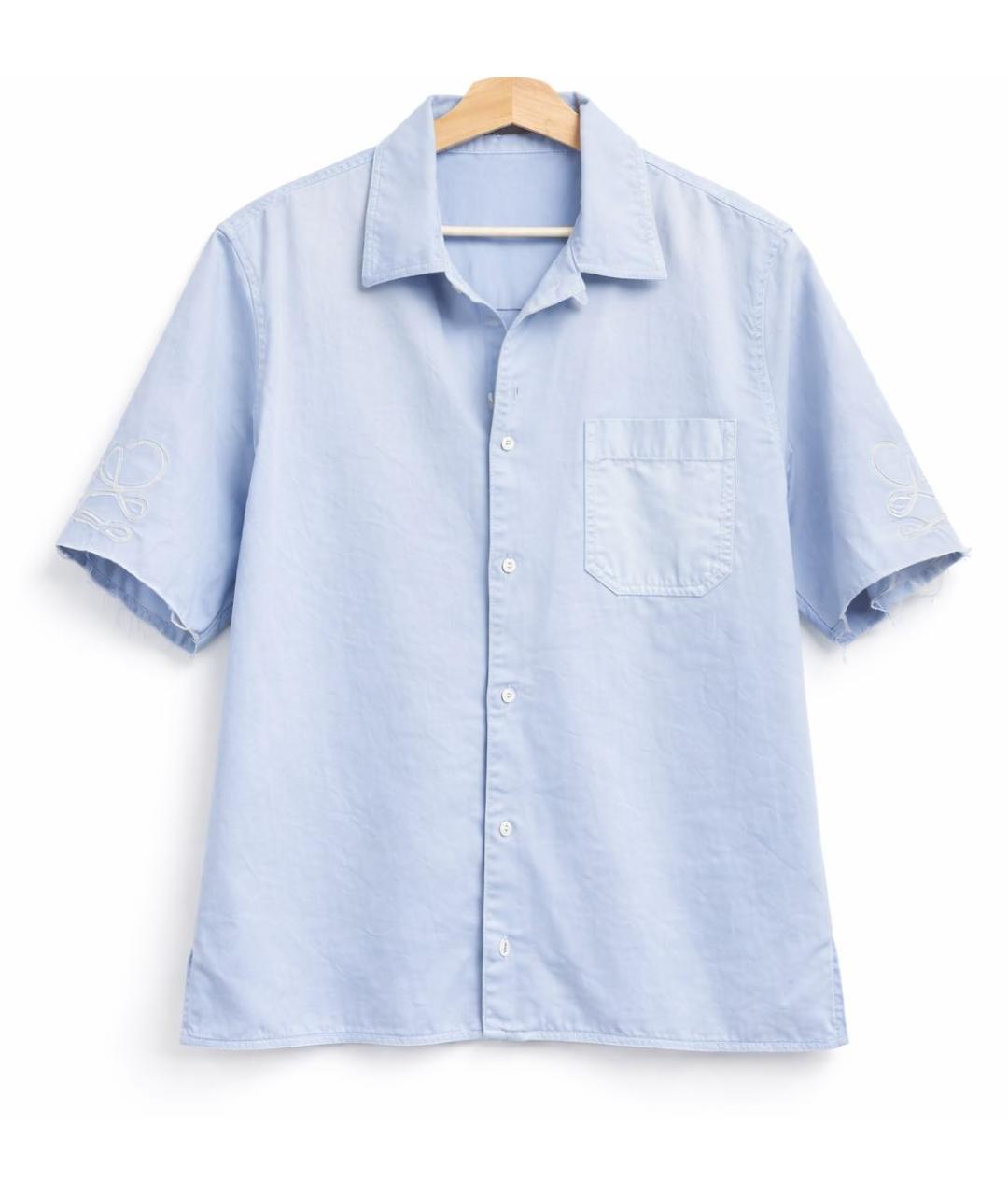 LOEWE Голубая хлопковая кэжуал рубашка, фото 7