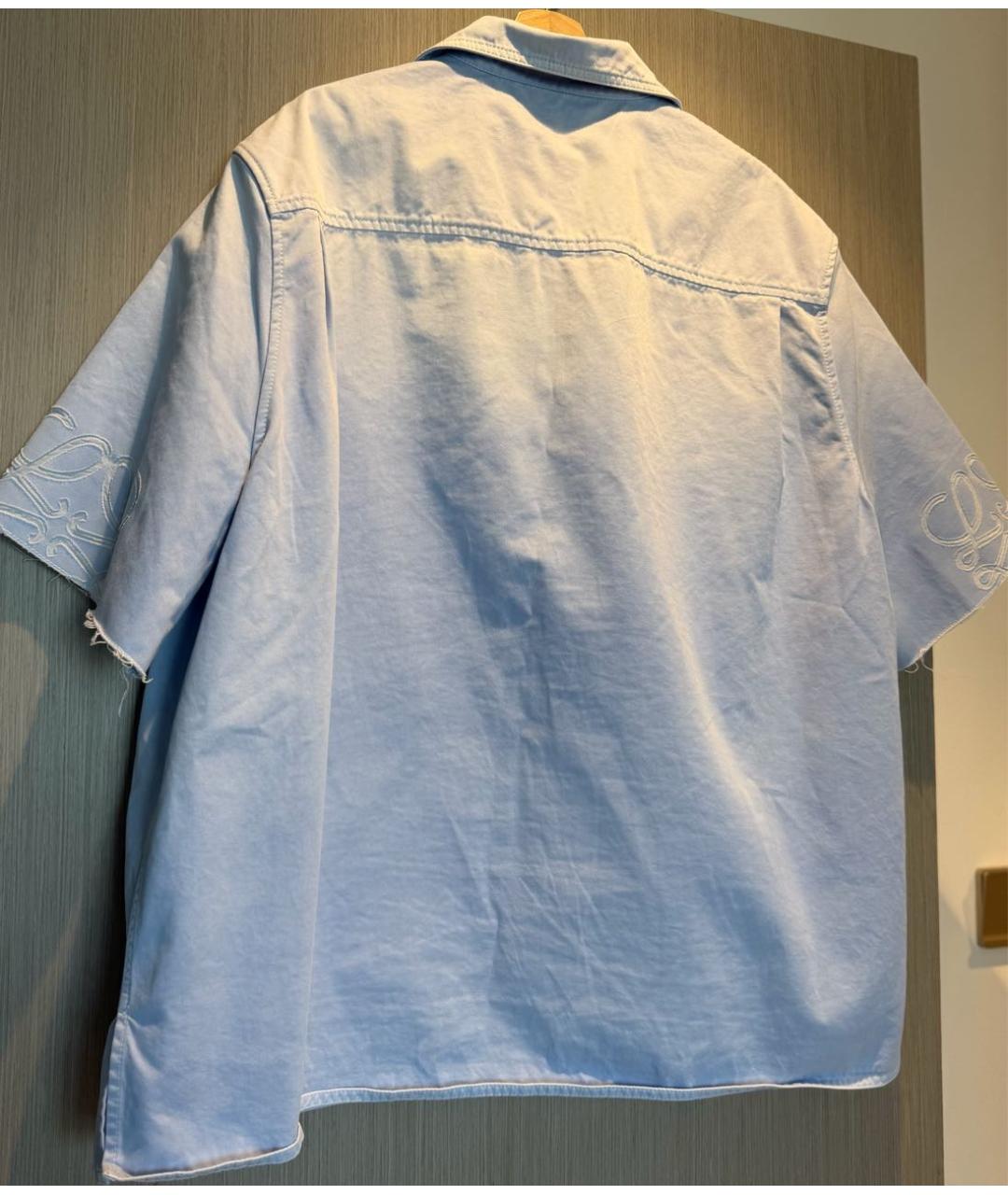 LOEWE Голубая хлопковая кэжуал рубашка, фото 3