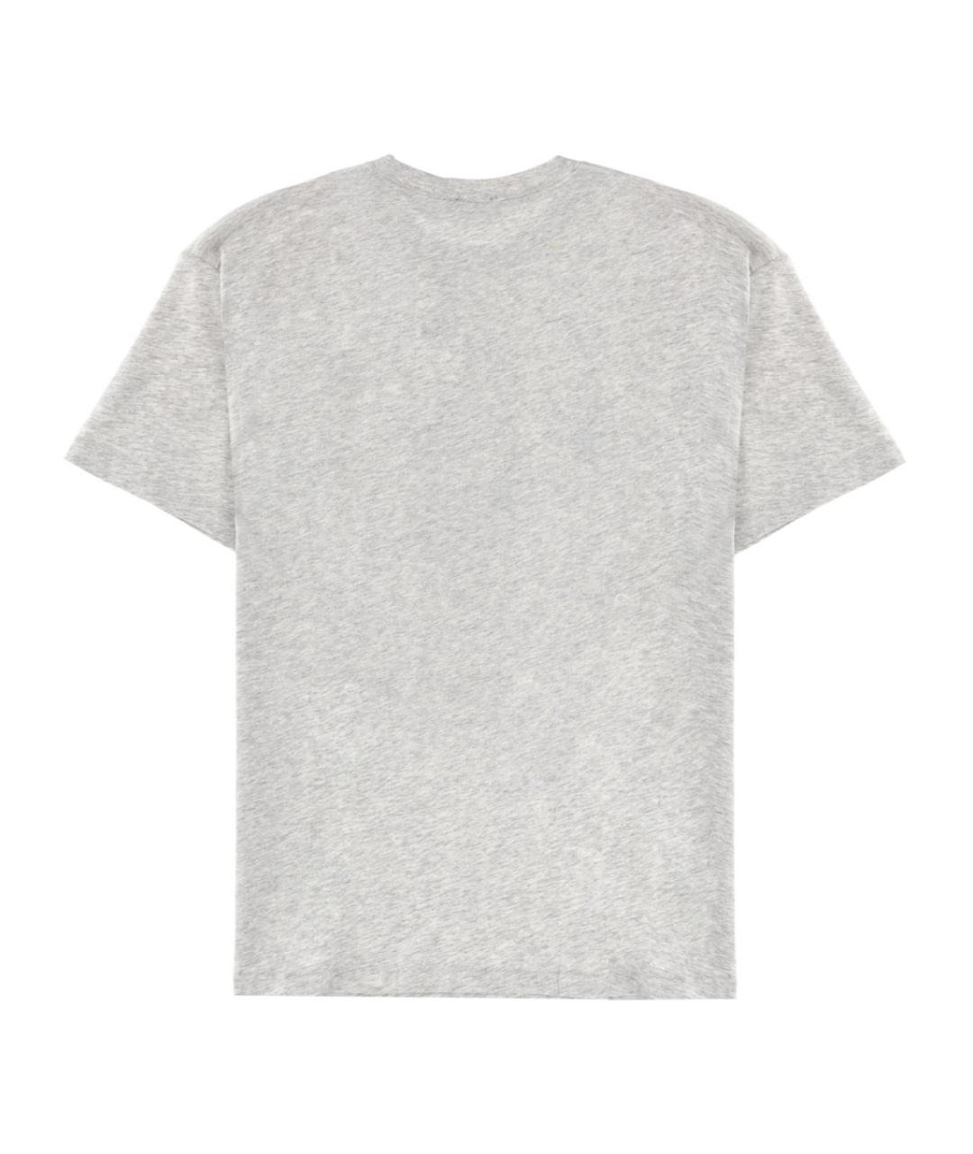 POLO RALPH LAUREN Серая хлопковая футболка, фото 2