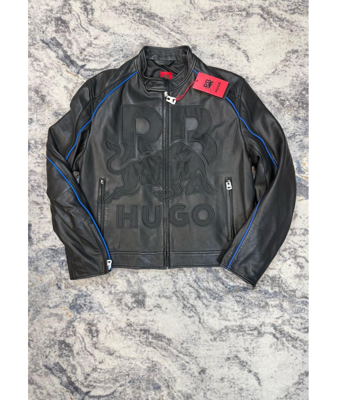 HUGO Черная кожаная куртка, фото 9