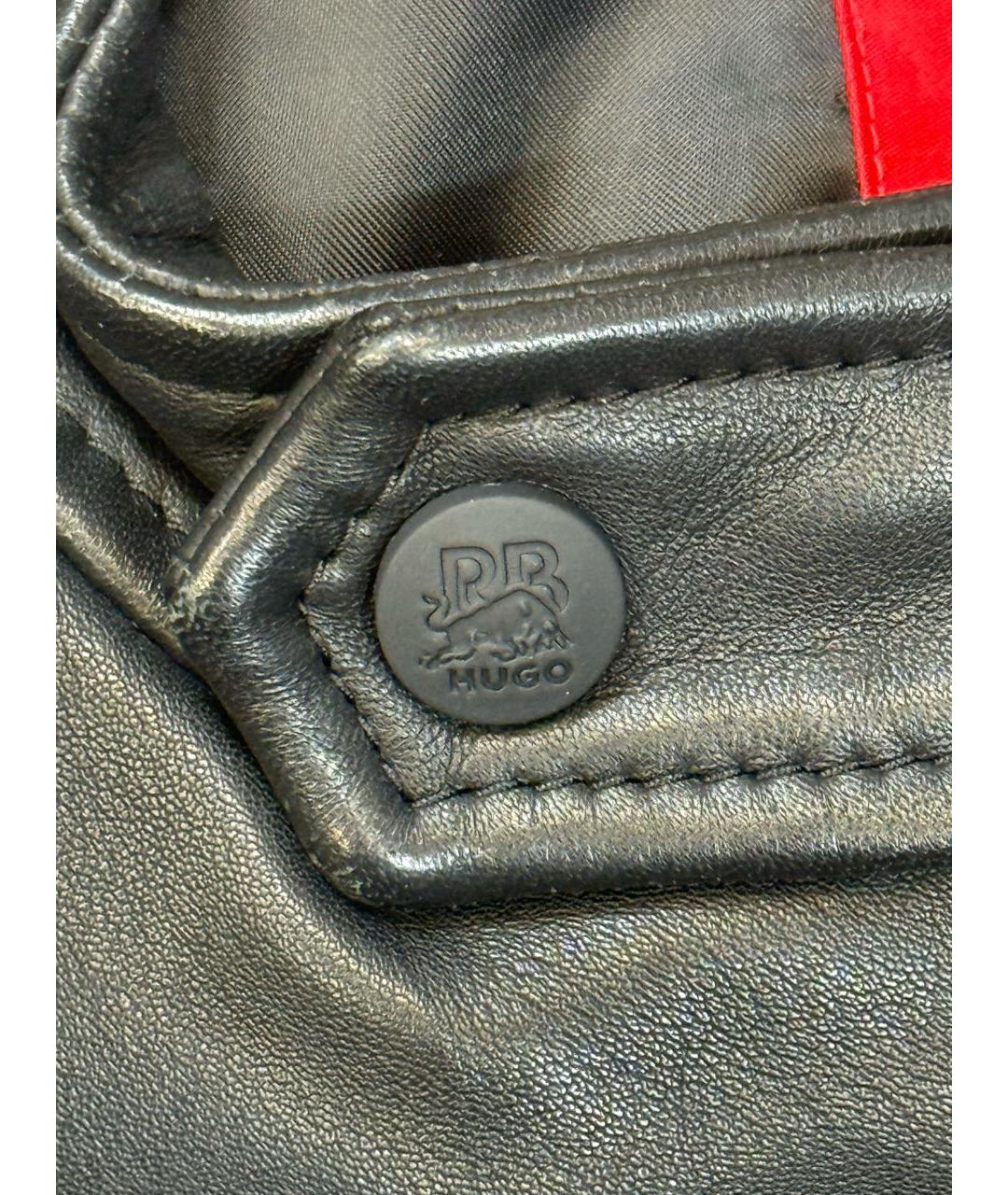 HUGO Черная кожаная куртка, фото 6