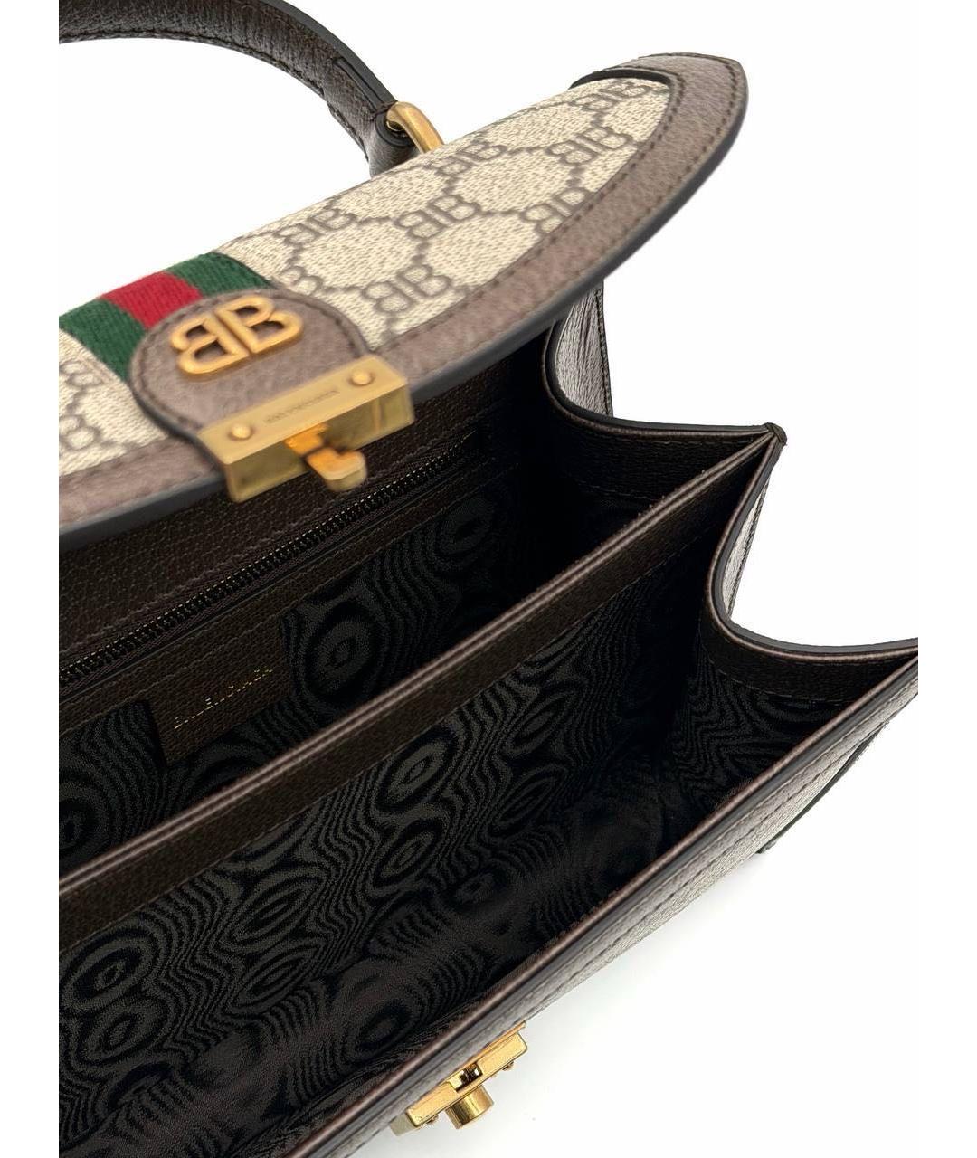 GUCCI Коричневая сумка с короткими ручками, фото 4