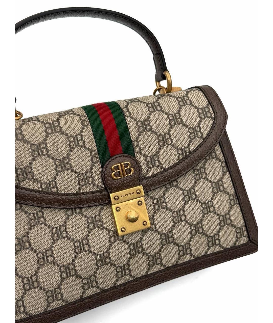 GUCCI Коричневая сумка с короткими ручками, фото 3