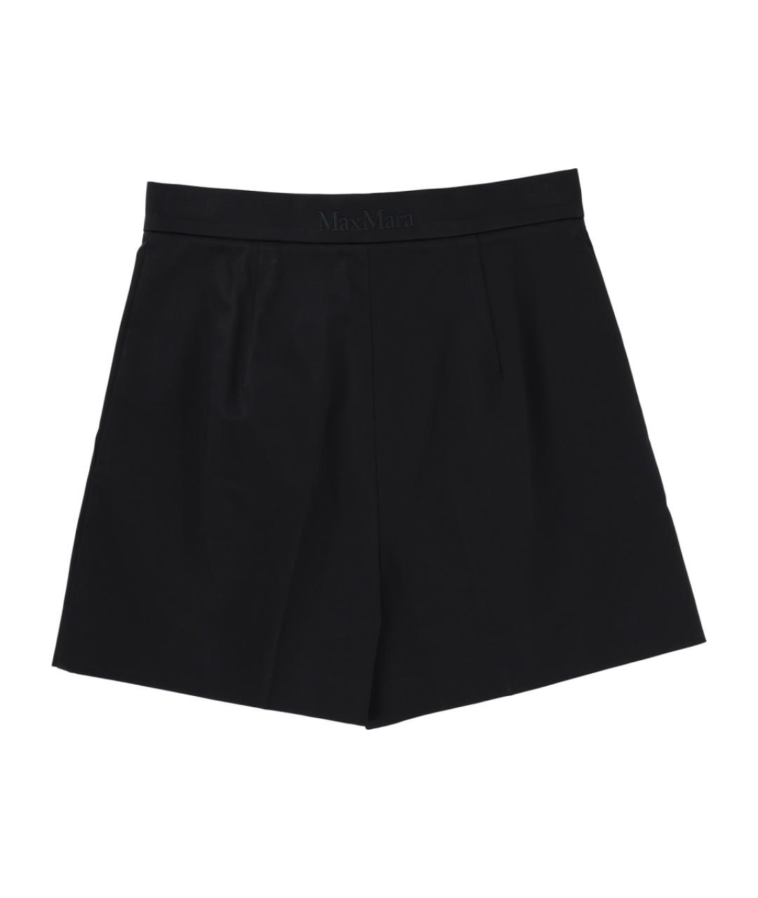 MAX MARA Черные хлопковые шорты, фото 2