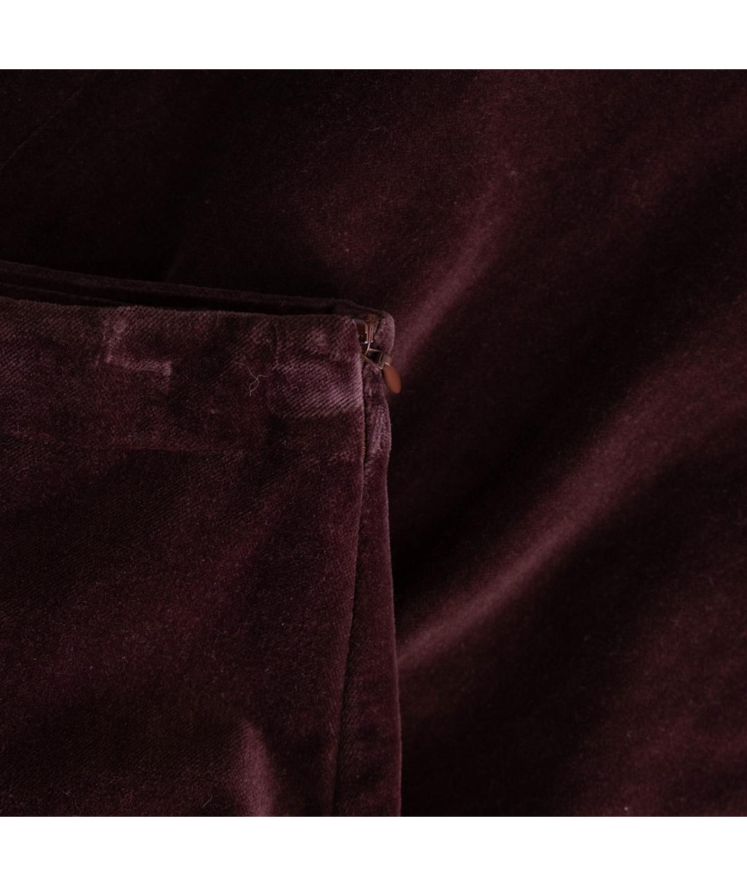 MAX MARA Коричневая бархатная юбка миди, фото 4