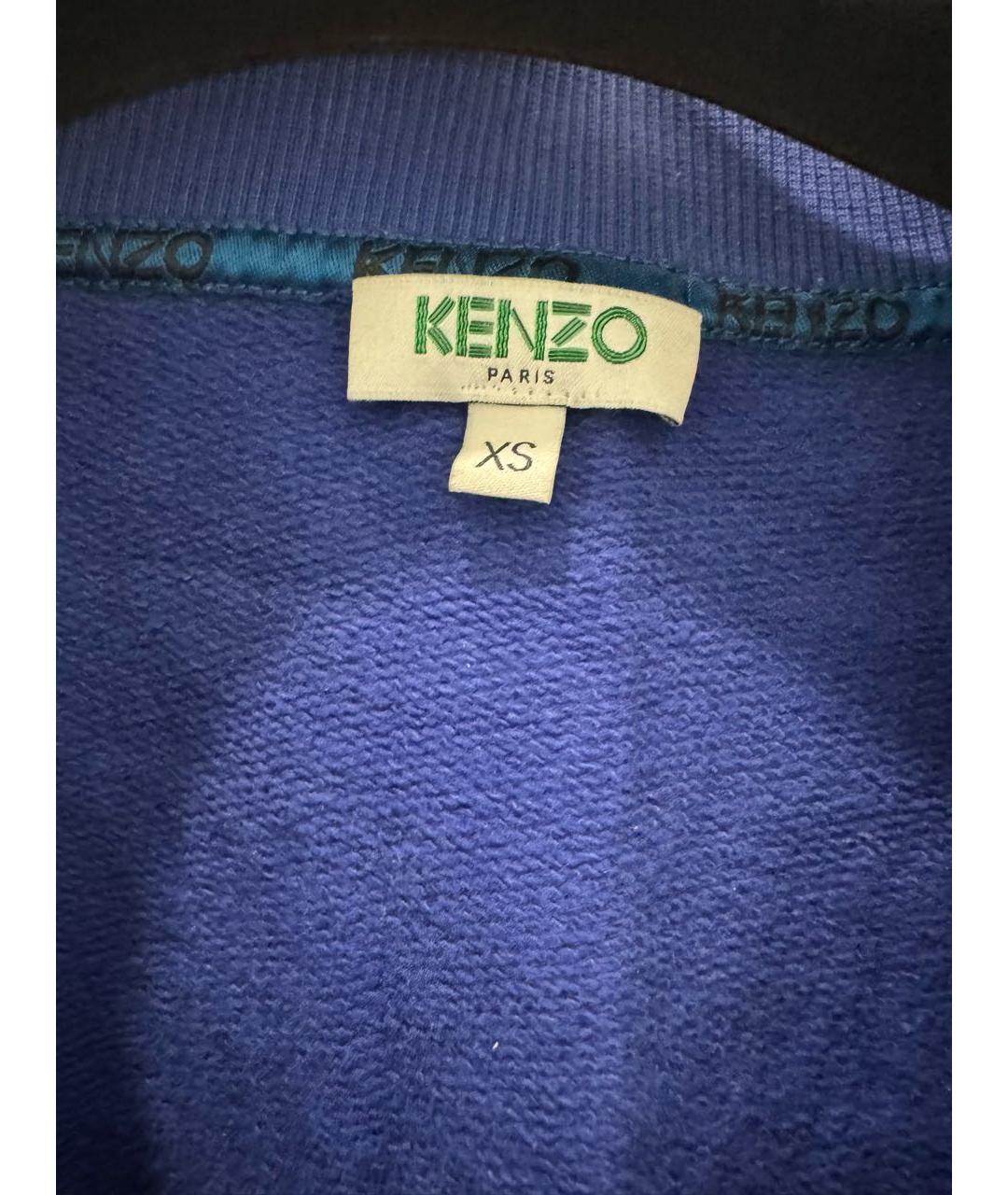 KENZO Синее хлопковое повседневное платье, фото 3