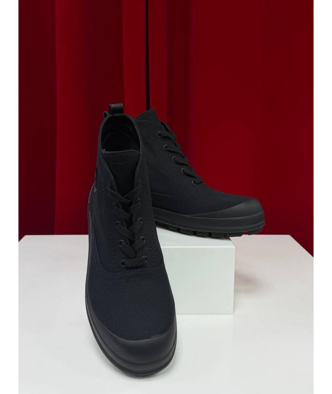 HERMES Черные текстильные ботинки, фото 6