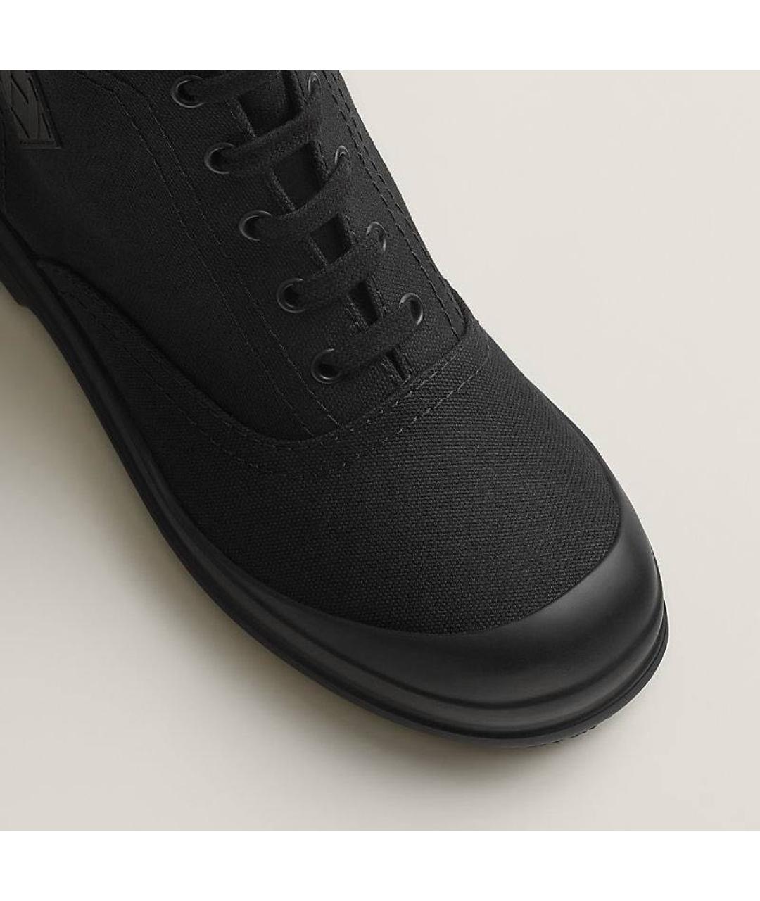 HERMES Черные текстильные ботинки, фото 3