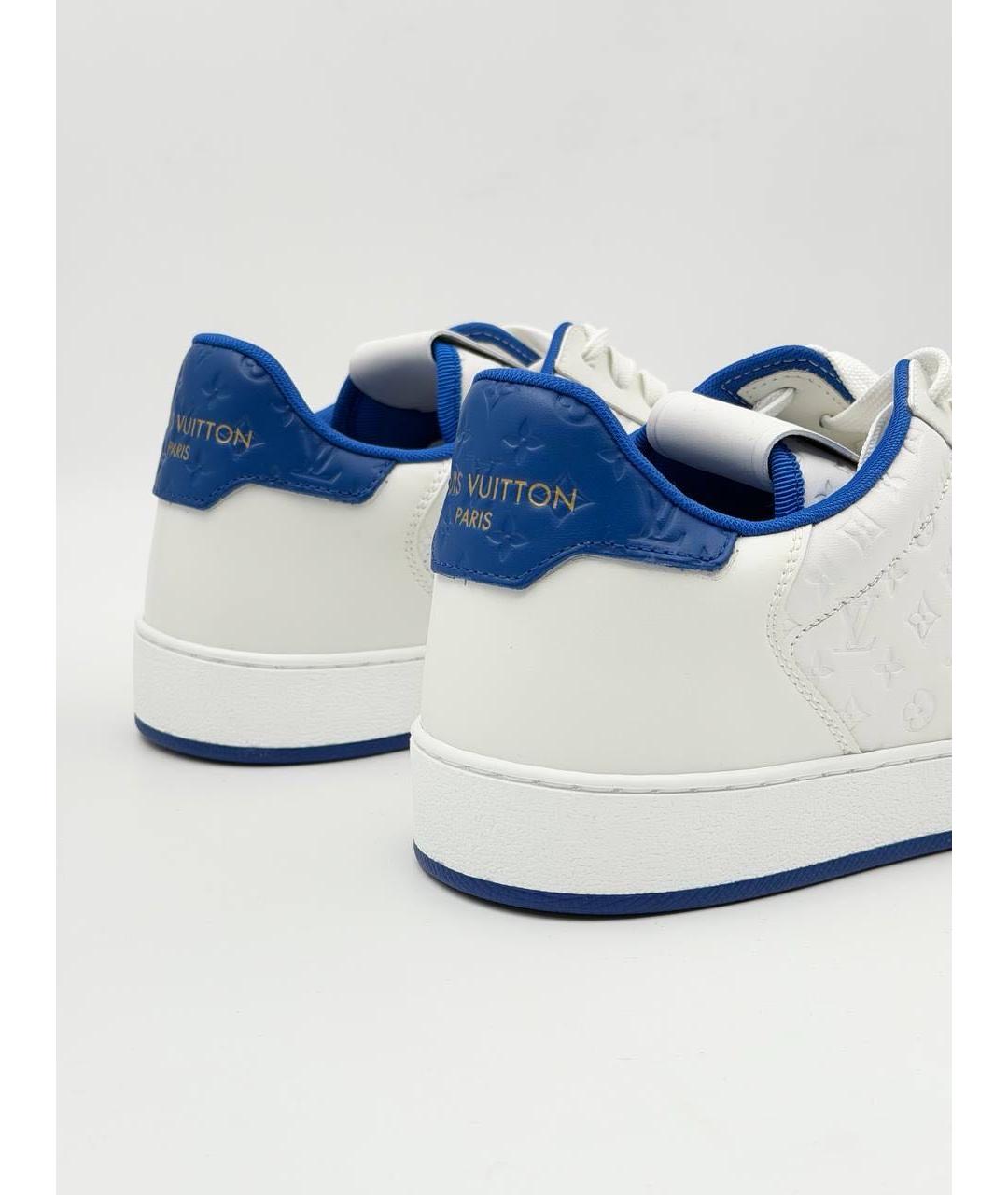 LOUIS VUITTON Белые кожаные низкие кроссовки / кеды, фото 4