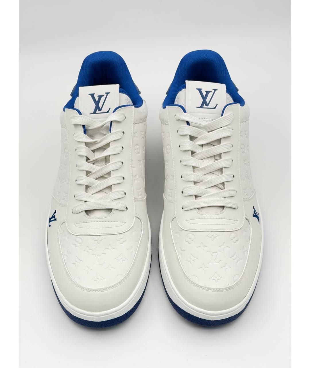 LOUIS VUITTON Белые кожаные низкие кроссовки / кеды, фото 3