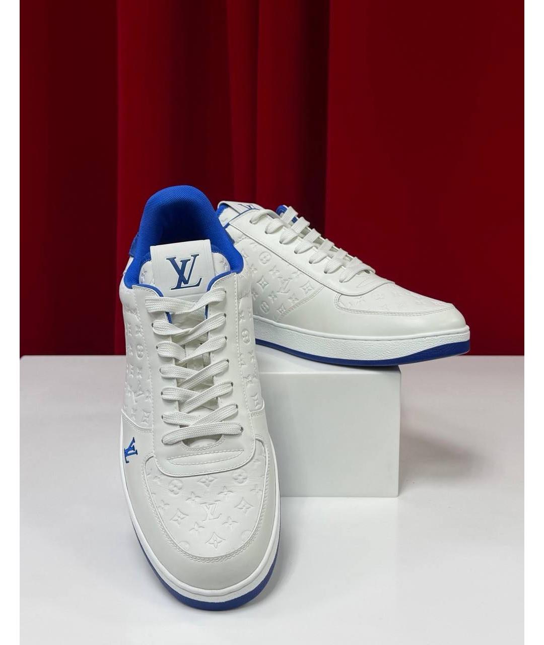 LOUIS VUITTON Белые кожаные низкие кроссовки / кеды, фото 7