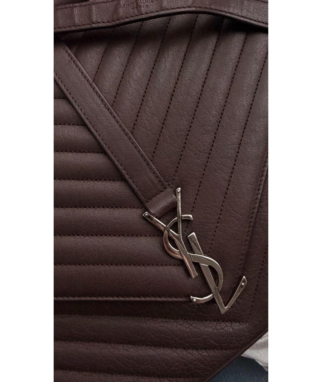 SAINT LAURENT Кожаная сумка с короткими ручками, фото 2