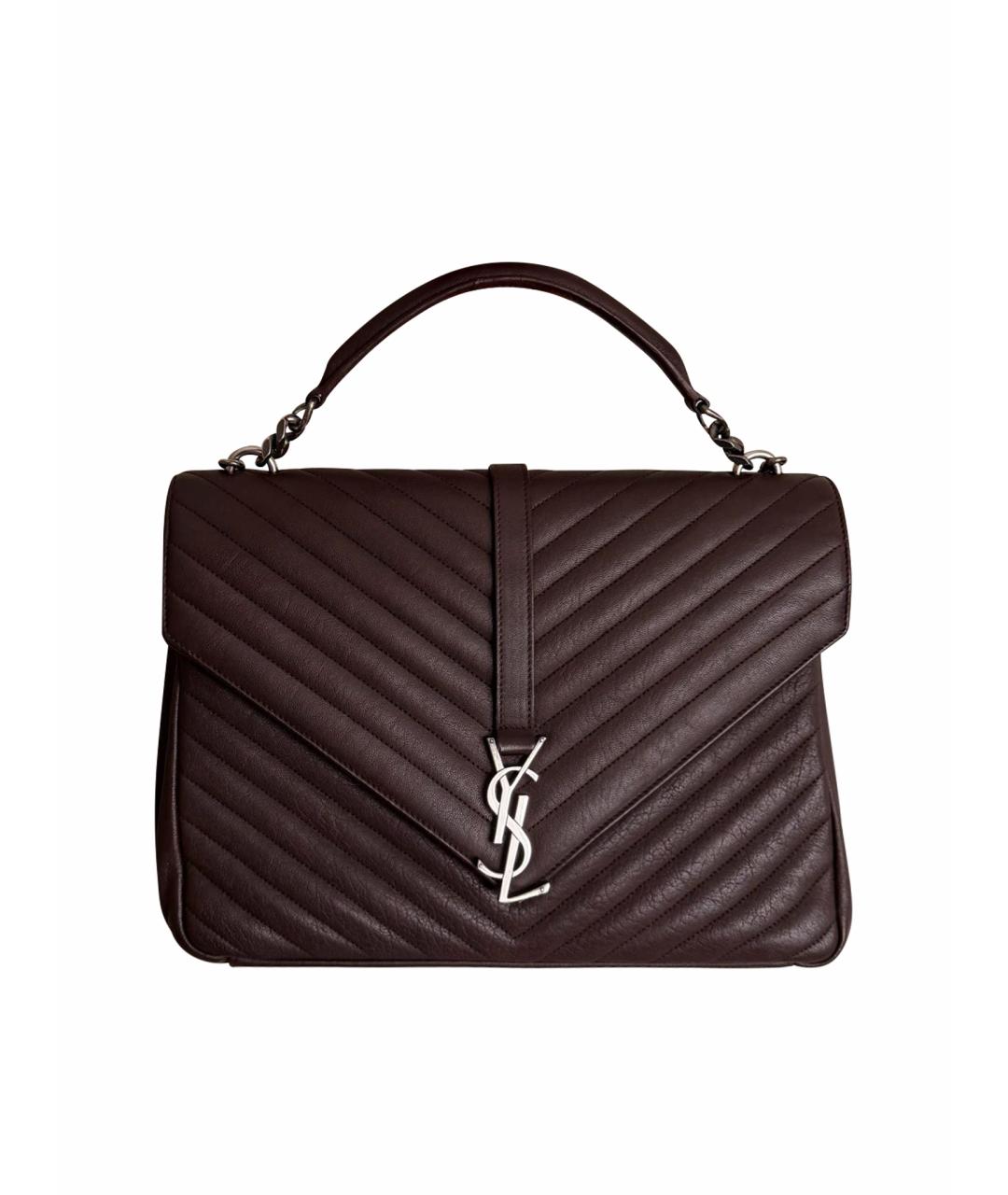 SAINT LAURENT Кожаная сумка с короткими ручками, фото 1