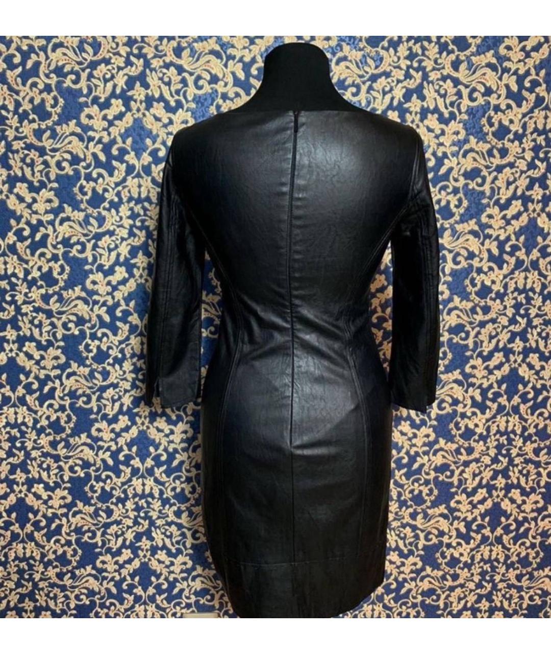 ARMANI EXCHANGE Черное полиуретановое повседневное платье, фото 2