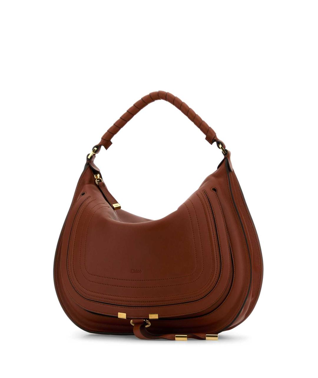 CHLOE Коричневая кожаная сумка через плечо, фото 2