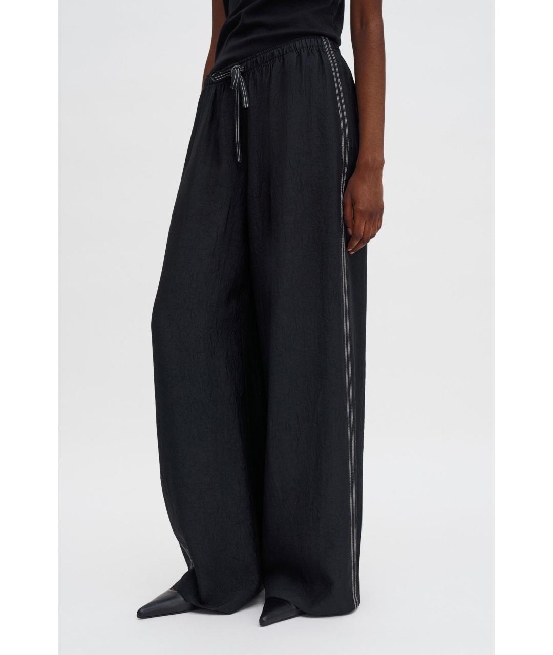 FILIPPA K Черные ацетатные прямые брюки, фото 3