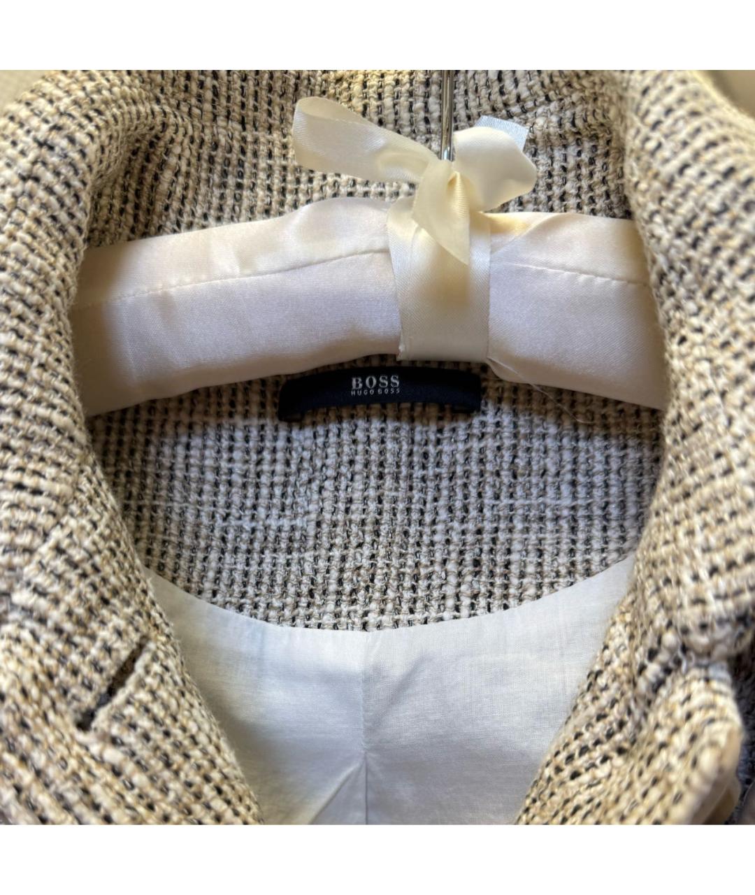 HUGO BOSS Бежевое хлопковое пальто, фото 2