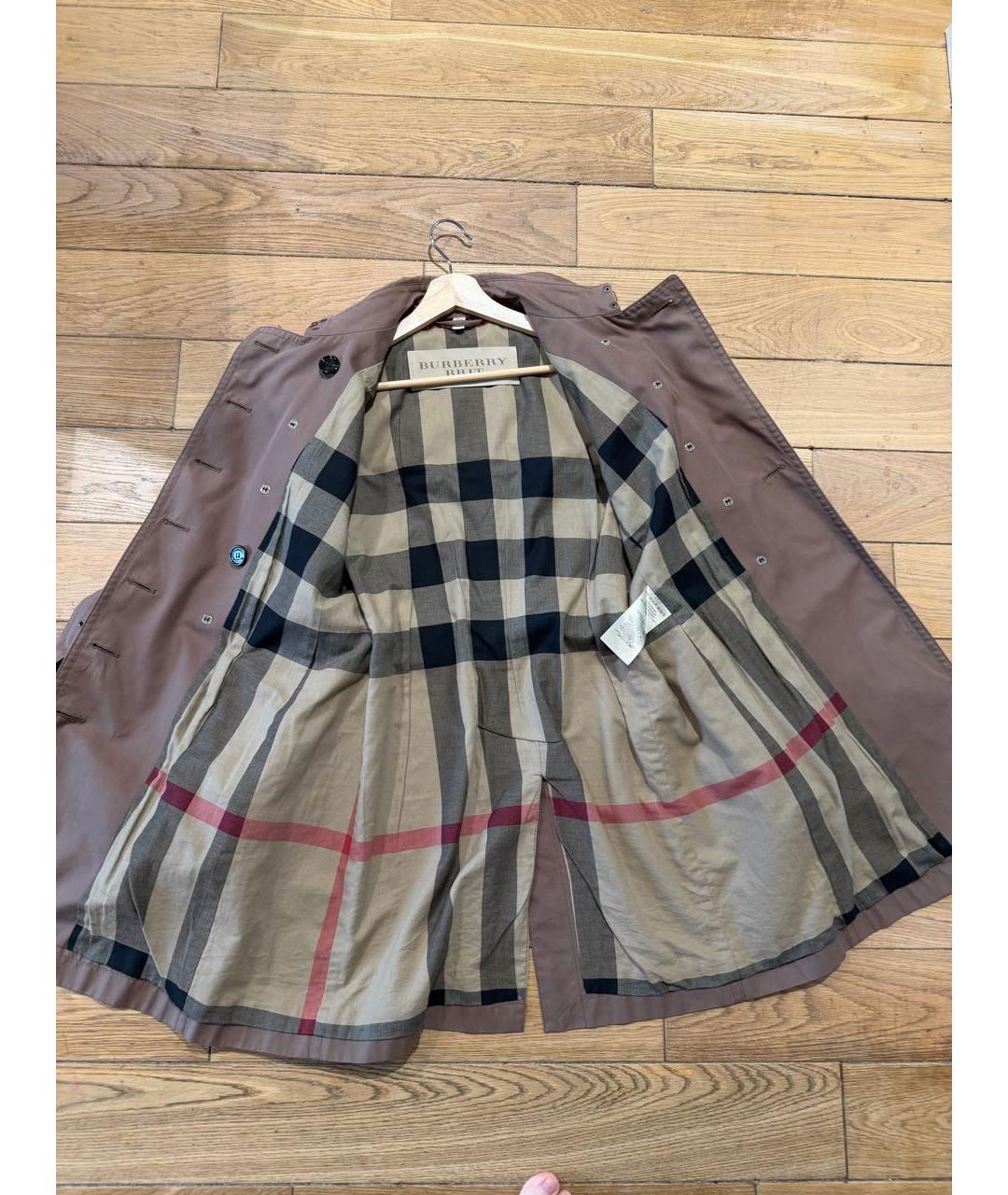 BURBERRY Антрацитовый хлопковый тренч/плащ, фото 4