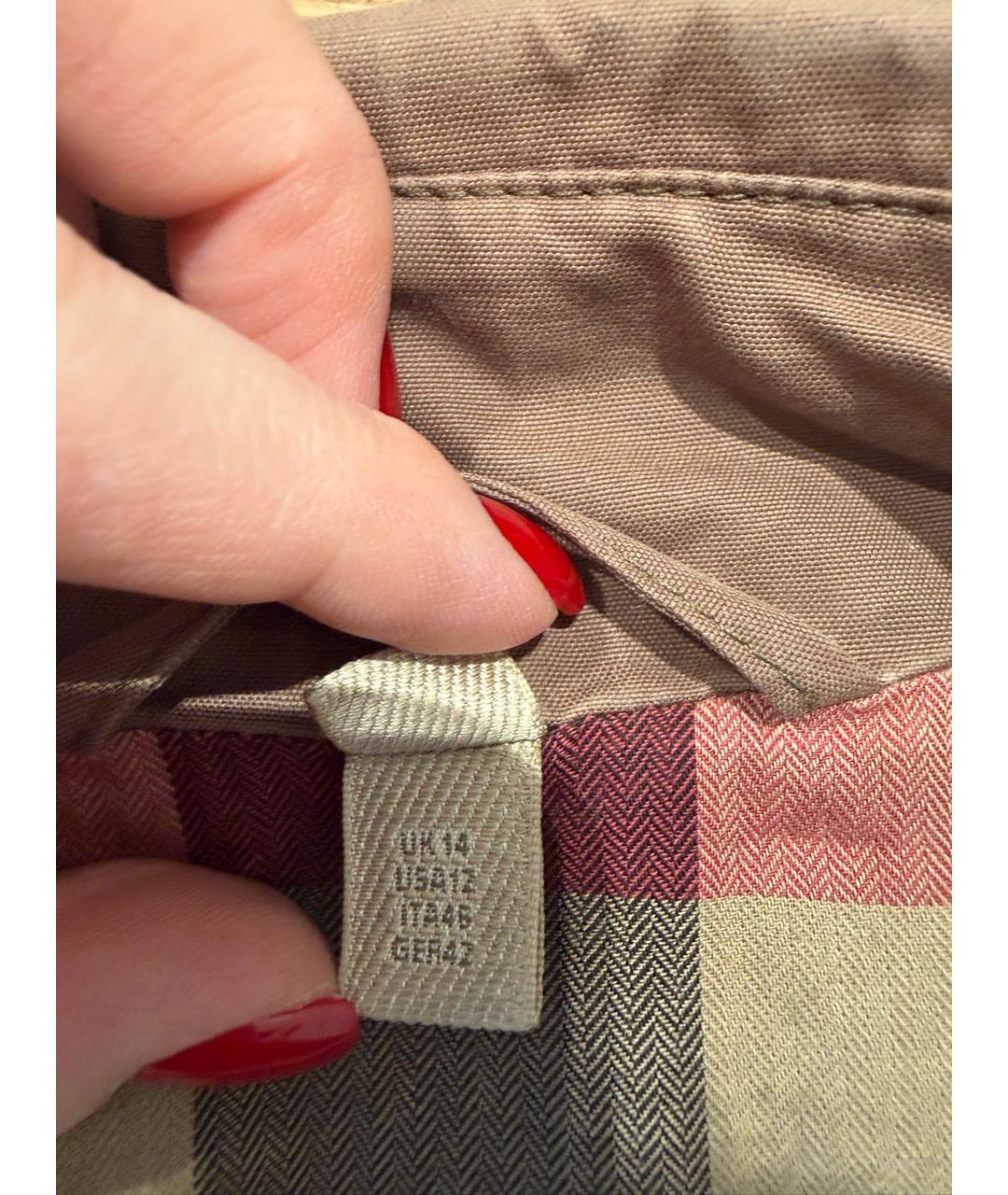 BURBERRY Антрацитовый хлопковый тренч/плащ, фото 7