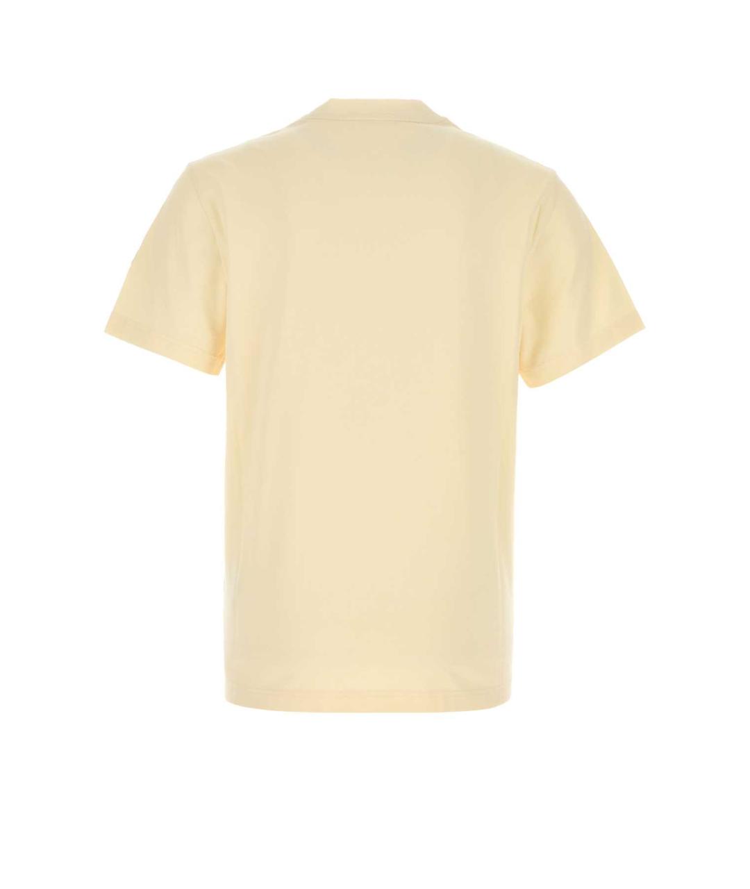 MONCLER Желтая хлопковая футболка, фото 2