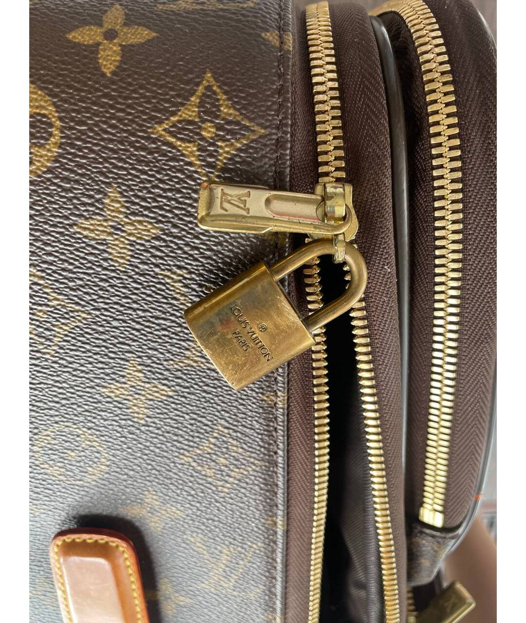 LOUIS VUITTON PRE-OWNED Коричневая кожаная дорожная/спортивная сумка, фото 6