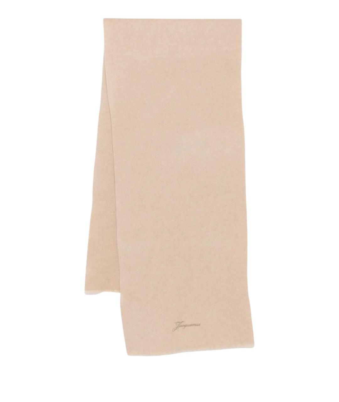 JACQUEMUS Бежевый шерстяной шарф, фото 1