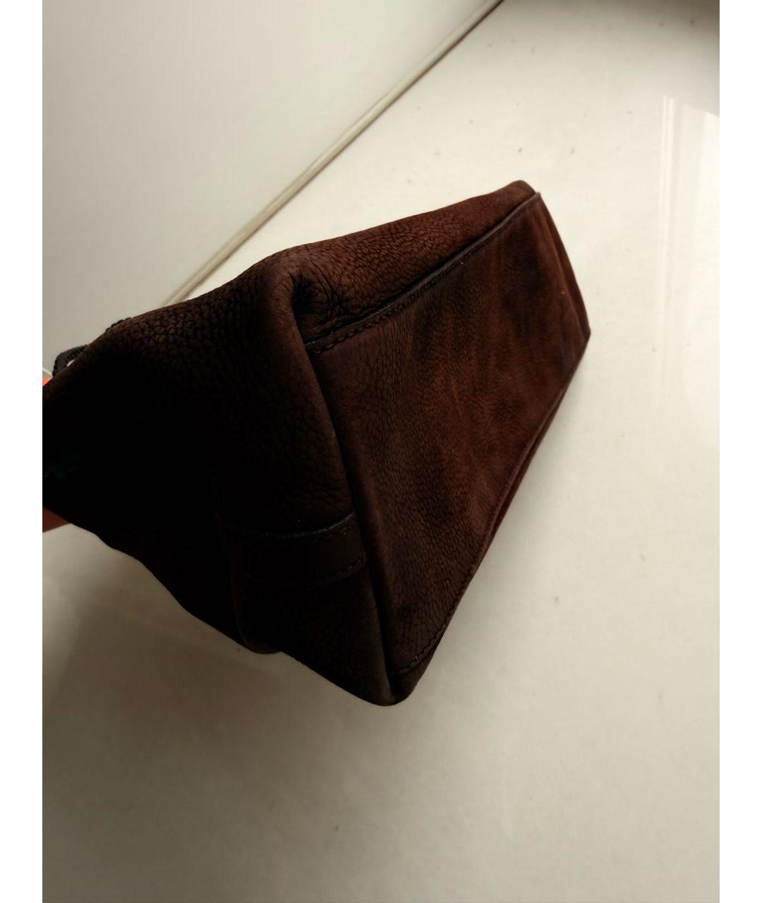 GUCCI Коричневая замшевая сумка через плечо, фото 5