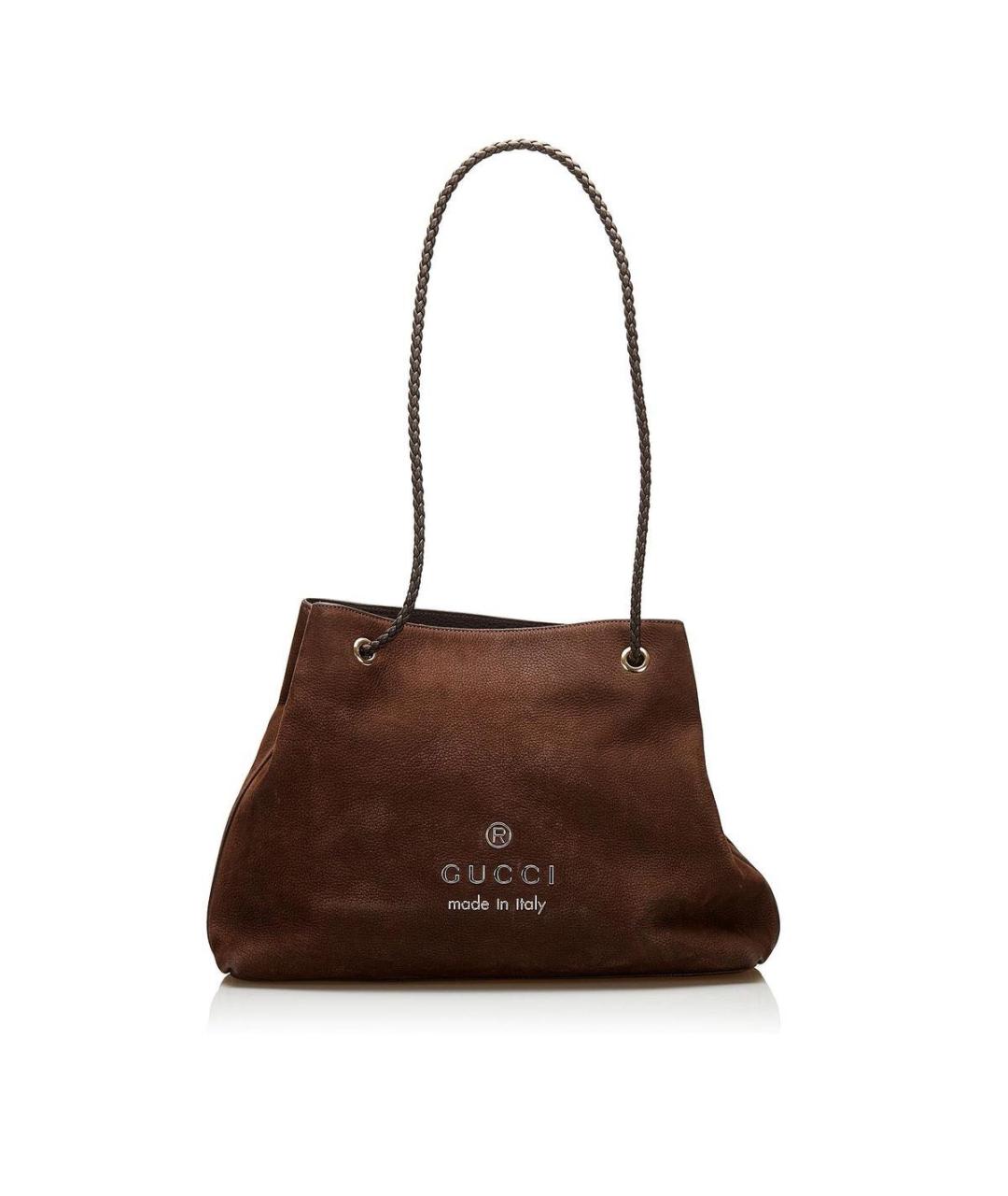 GUCCI Коричневая замшевая сумка через плечо, фото 9