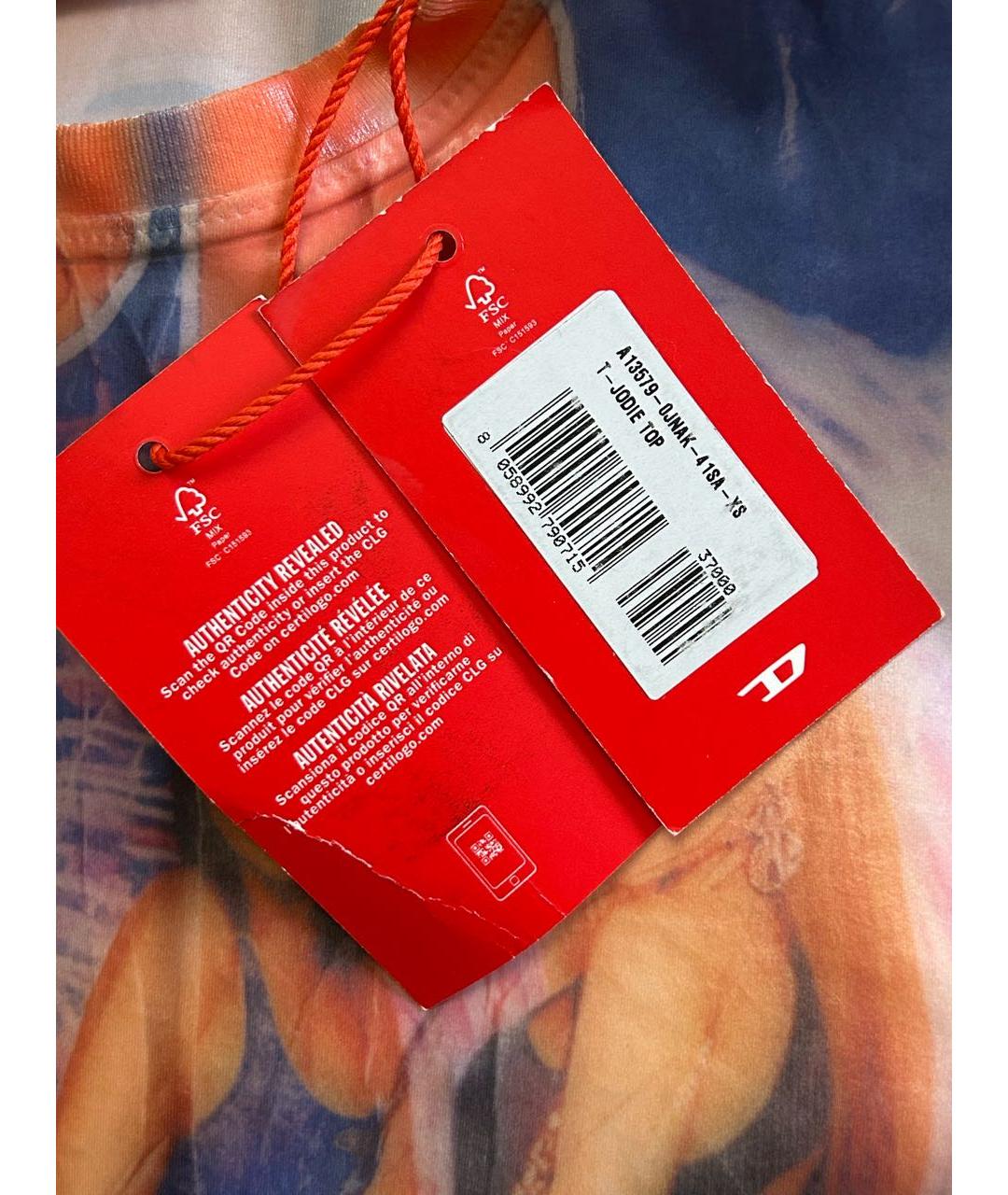 DIESEL Мульти полиэстеровая футболка, фото 4