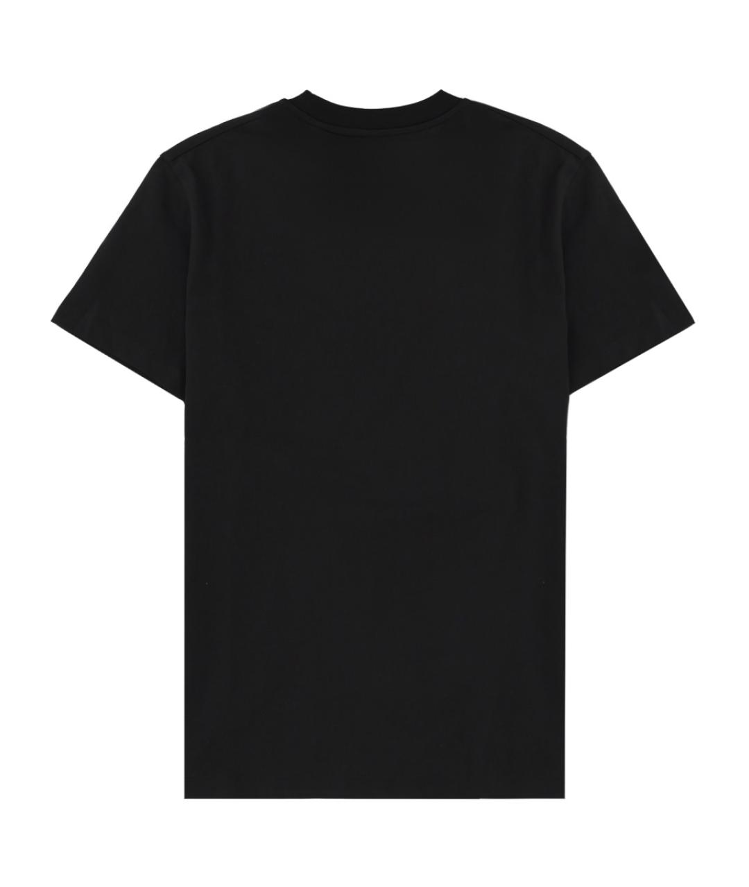 MONCLER Черная хлопковая футболка, фото 2