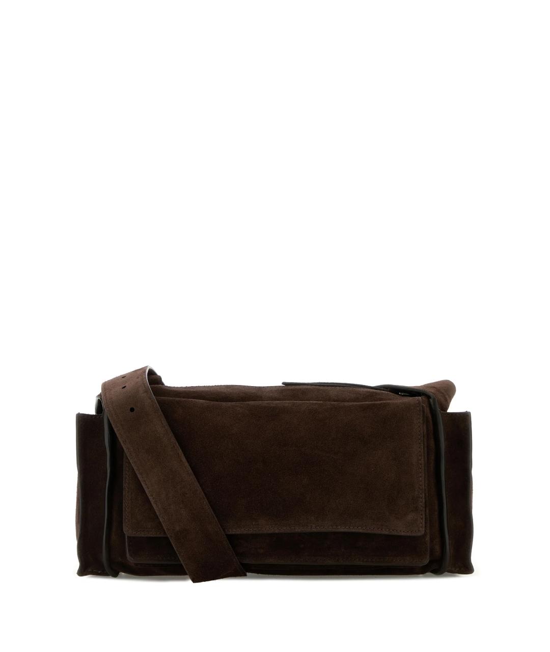 MIU MIU Коричневая замшевая сумка через плечо, фото 3