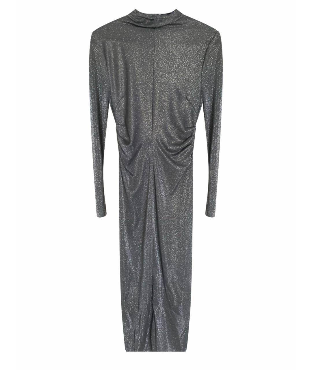 MSGM Серебряное полиамидовое вечернее платье, фото 1