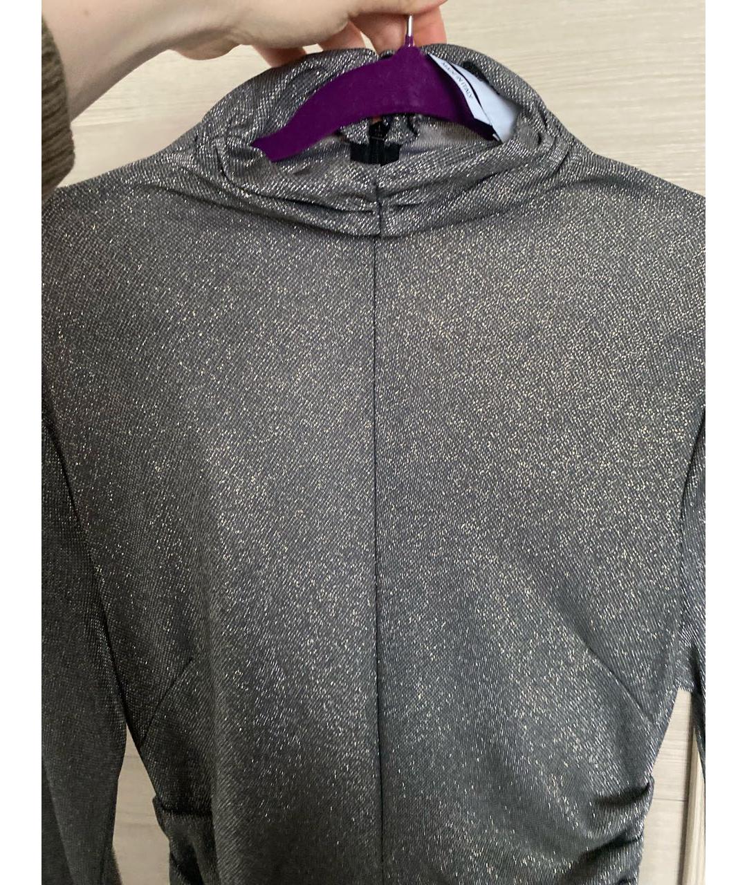 MSGM Серебряное полиамидовое вечернее платье, фото 4