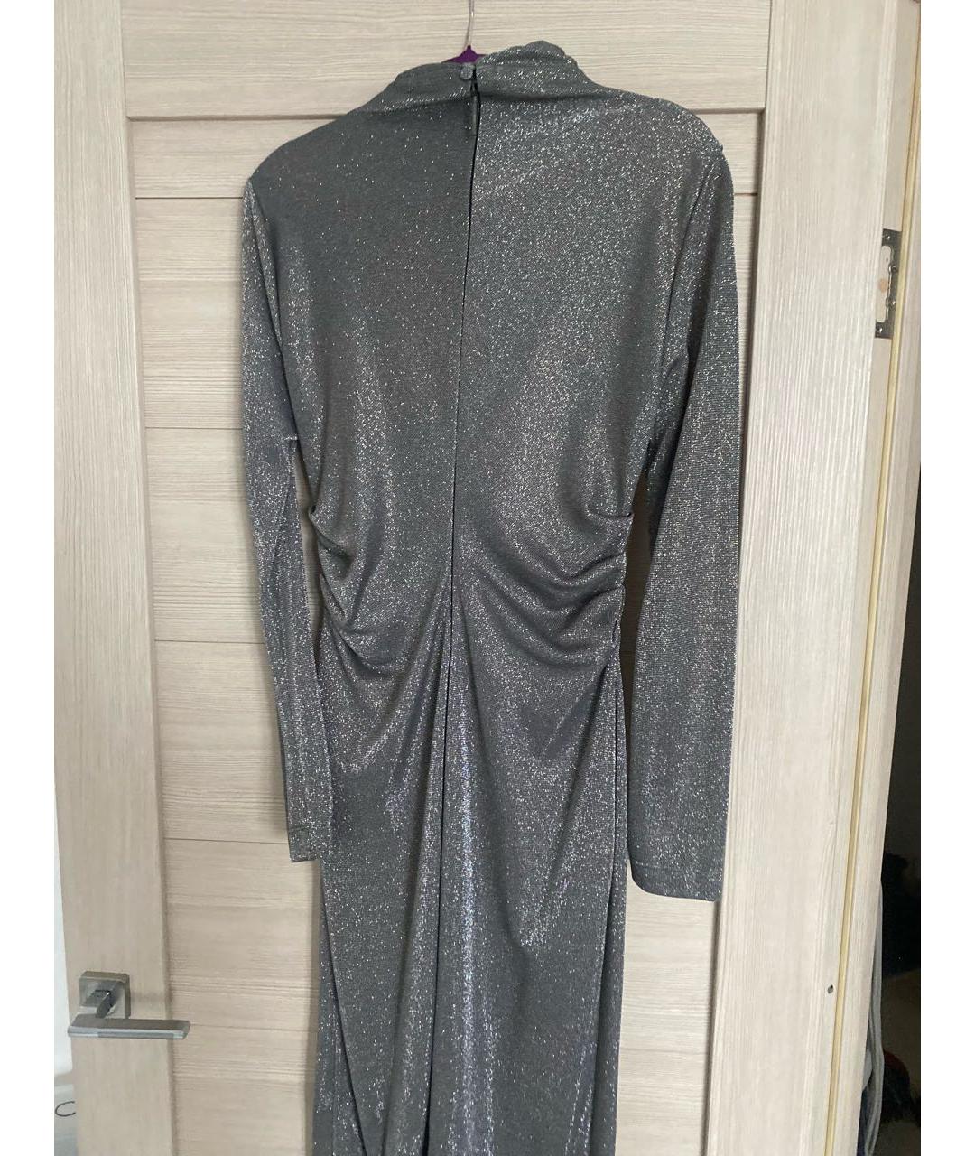 MSGM Серебряное полиамидовое вечернее платье, фото 2