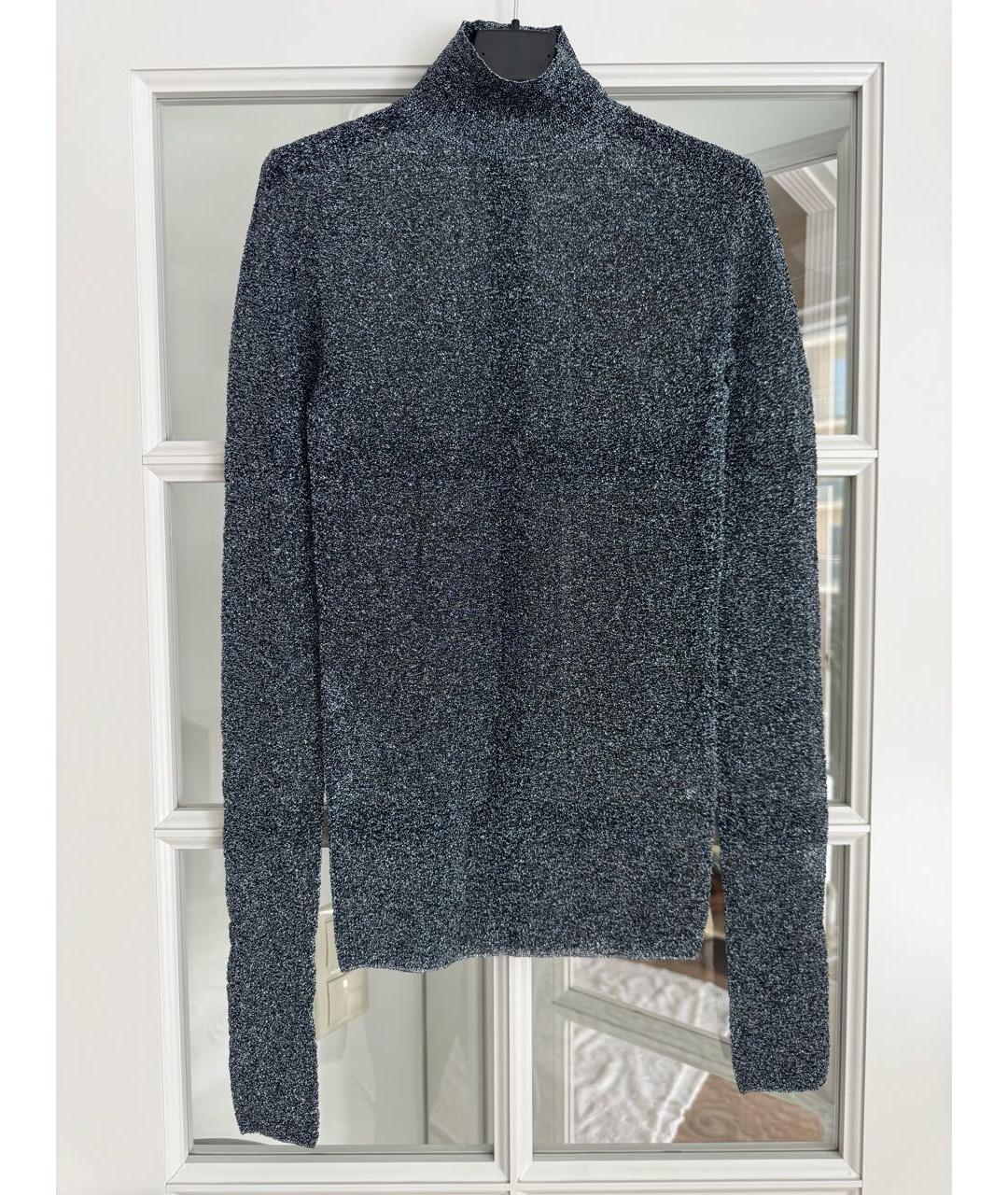 JIL SANDER Антрацитовая полиэстеровая водолазка, фото 9