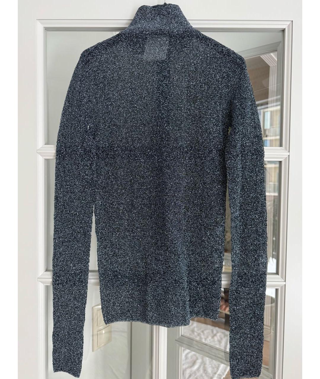 JIL SANDER Антрацитовая полиэстеровая водолазка, фото 7